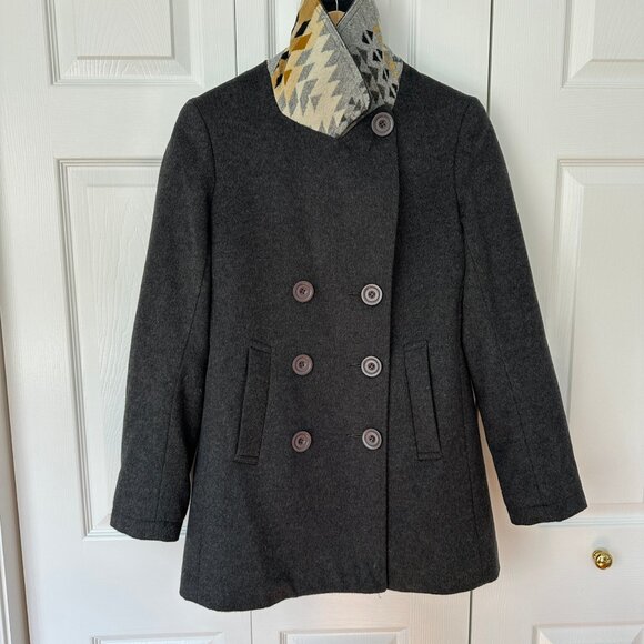 Women's Grey Paul Brodie Wool and Cashmere Coat - Picture 2 of 8